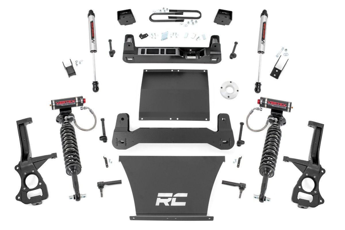 GMC Sierra 1500 Suspension Lift Kit - Front + Rear - Rough Country - 6 Inch, Mono Leaf Rear, Vertex/V2 - 2025+